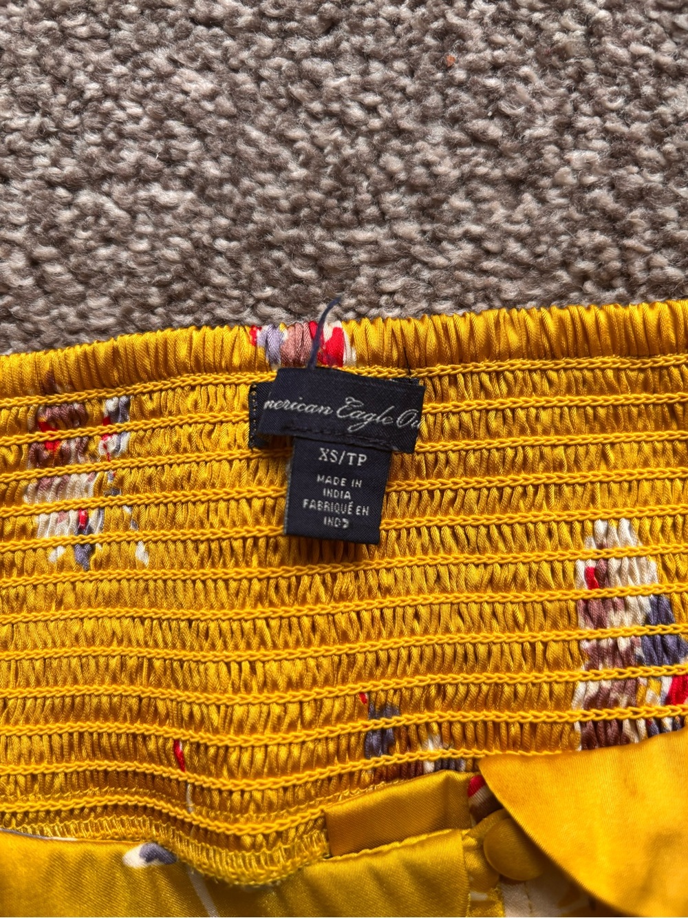 American Eagle Outfitters Yellow Floral Spaghetti-Strap Tank - Picture 3 of 4